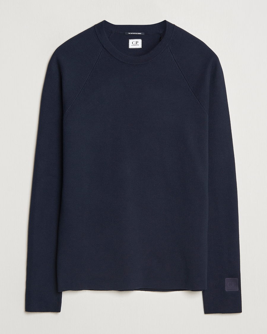 Men | Sweaters & Knitwear | C.P. Company | Metropolis Cotton Crew Neck Navy