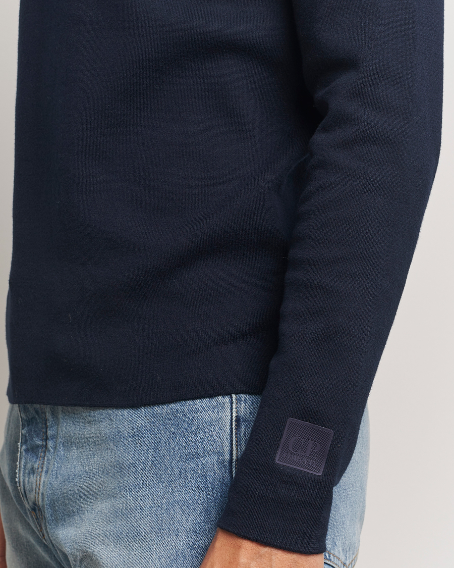 Men | Sweaters & Knitwear | C.P. Company | Metropolis Cotton Crew Neck Navy