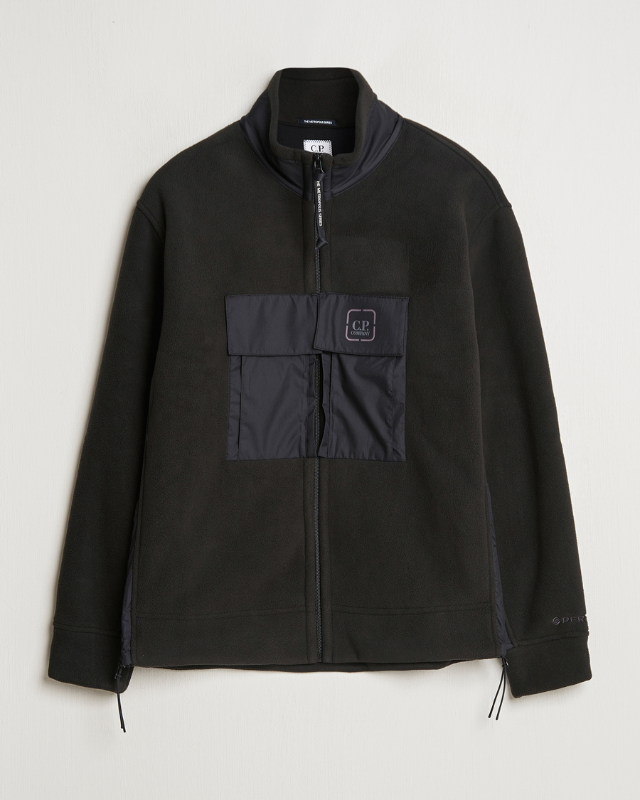 Men | Sweaters & Knitwear | C.P. Company | Metropolis Polar Fleece Pertex Zip Black