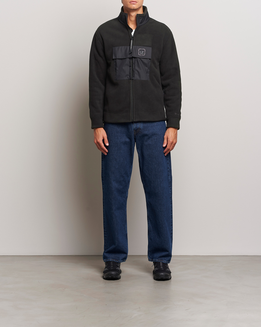 Men | Sweaters & Knitwear | C.P. Company | Metropolis Polar Fleece Pertex Zip Black