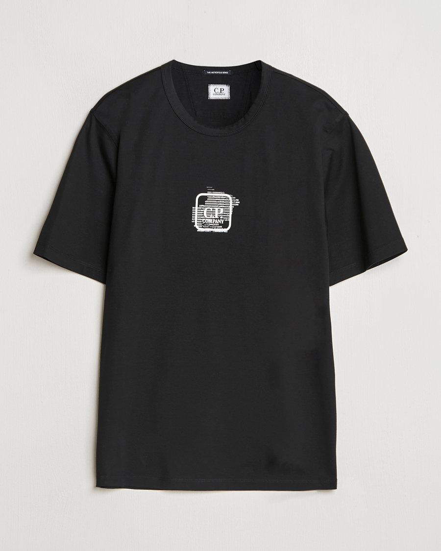 Men | T-Shirts | C.P. Company | Metropolis Mercerized Back Logo T-Shirts Black