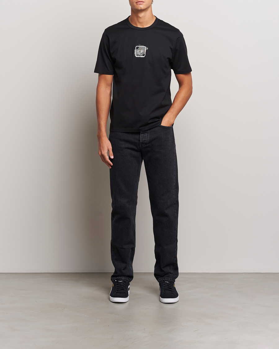 Men | T-Shirts | C.P. Company | Metropolis Mercerized Back Logo T-Shirts Black