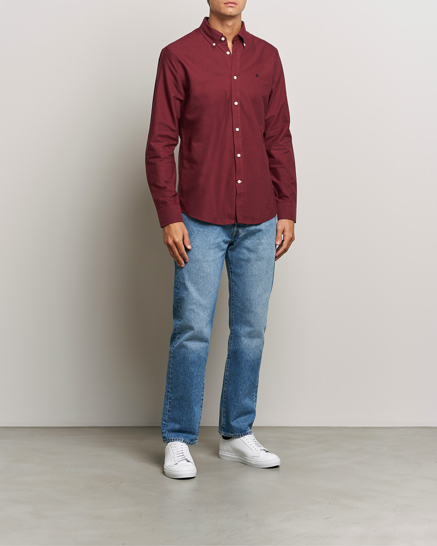 Men | Shirts | Morris | Douglas Oxford Shirt Wine Red