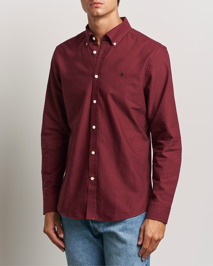Men | Shirts | Morris | Douglas Oxford Shirt Wine Red