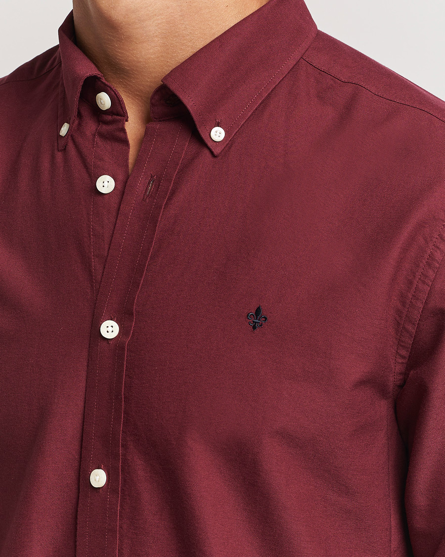 Men | Shirts | Morris | Douglas Oxford Shirt Wine Red