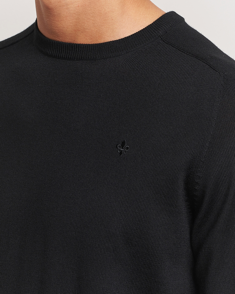 Men | Sweaters & Knitwear | Morris | Merino O-neck Black