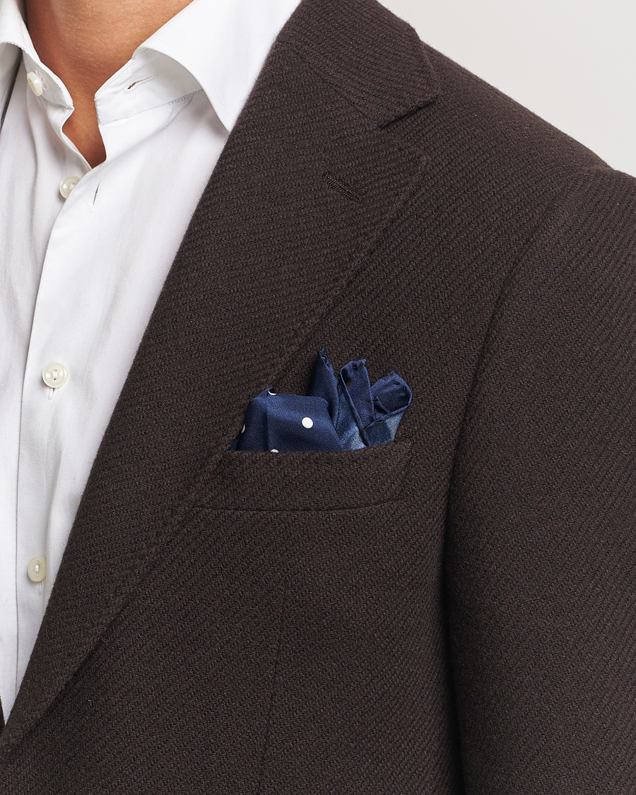 Men | Pocket Squares | Morris | Dot Pocket Square Navy
