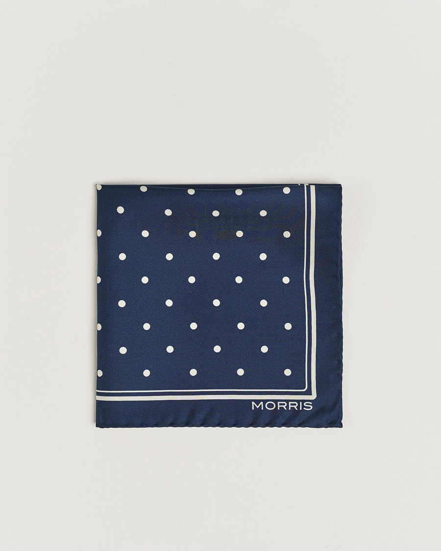 Men | Pocket Squares | Morris | Dot Pocket Square Navy