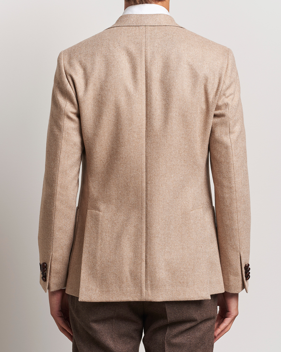 Men | Blazers | Morris | Tweed Herringbone Blazer Brown