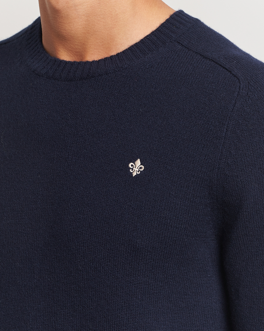 Men | Sweaters & Knitwear | Morris | Hertford Merino Crew Neck Navy