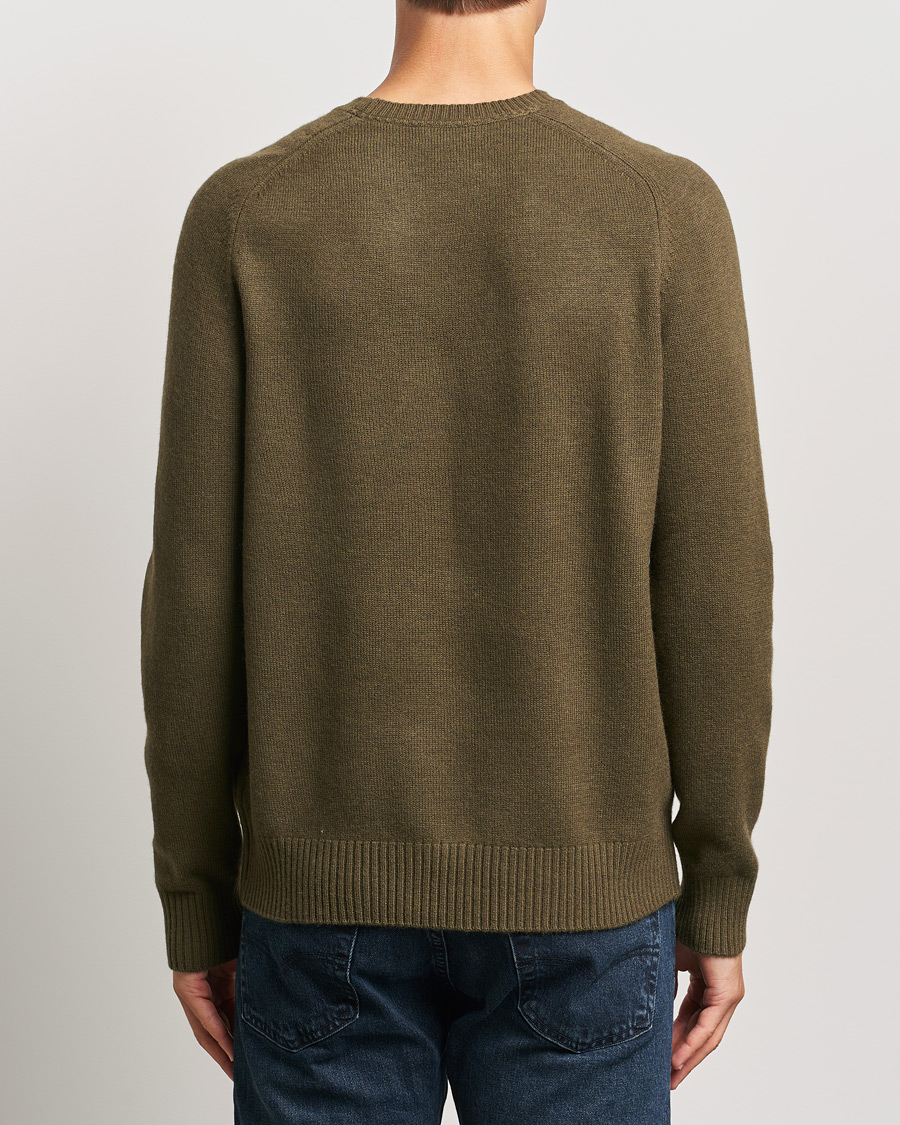 Men | Sweaters & Knitwear | Morris | Hertford Merino Crew Neck Olive