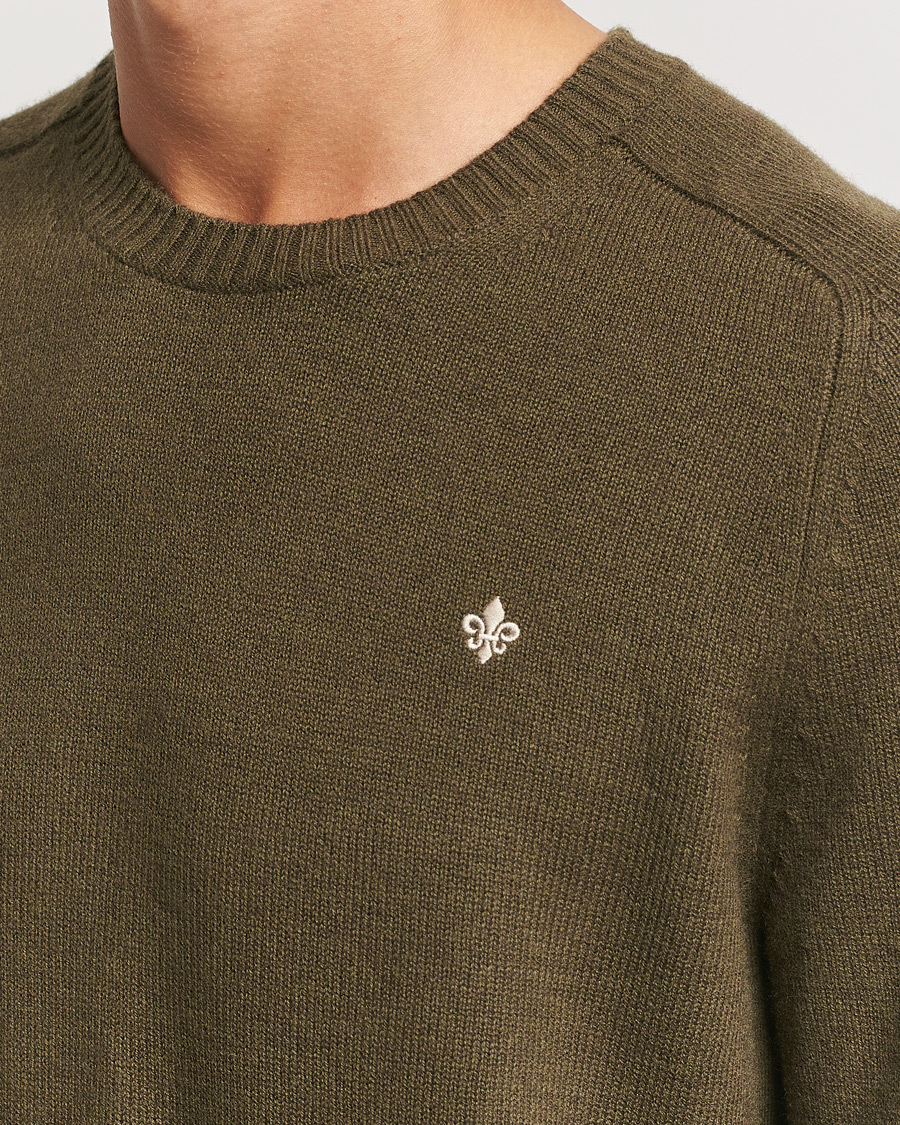 Men | Sweaters & Knitwear | Morris | Hertford Merino Crew Neck Olive