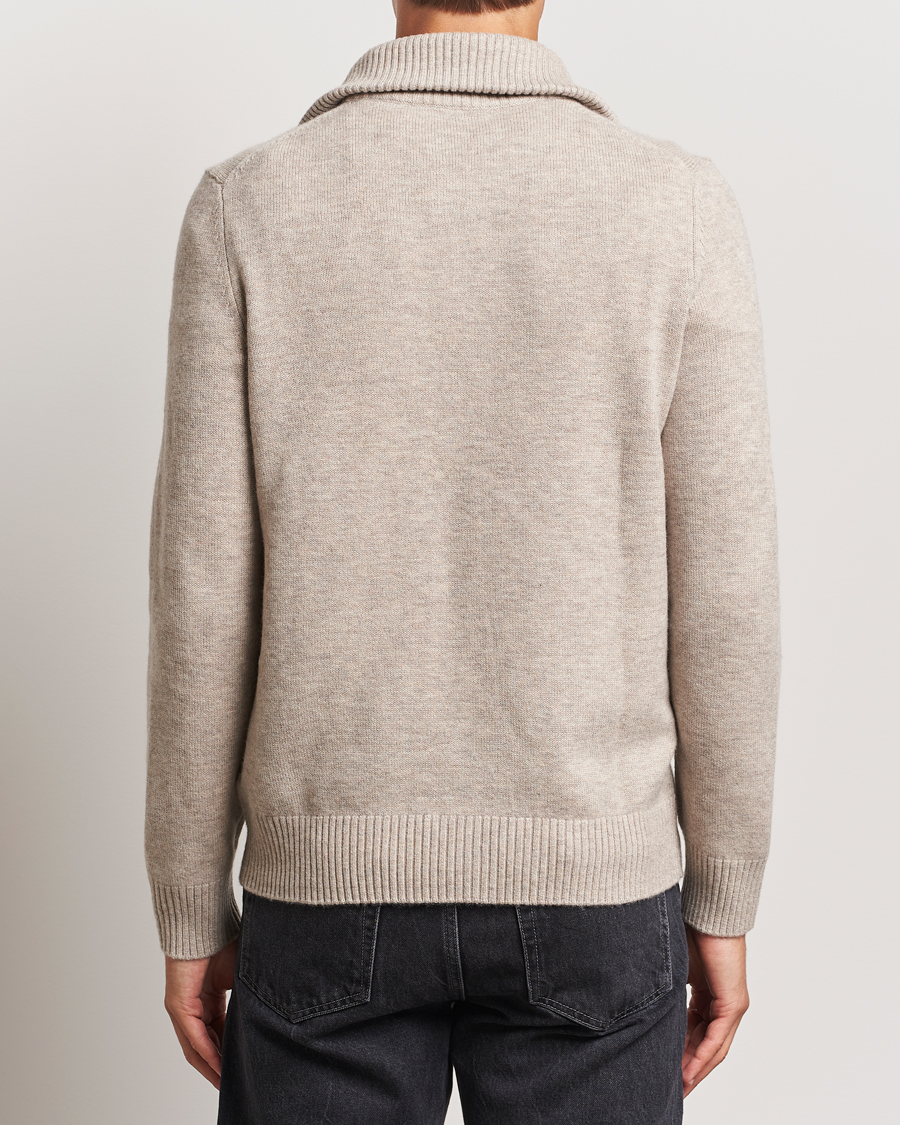 Men | Sweaters & Knitwear | Morris | Hertford Merino Half Zip Khaki