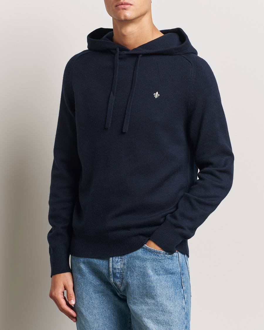 Men | Sweaters & Knitwear | Morris | Hertford Merino Hoodie Navy
