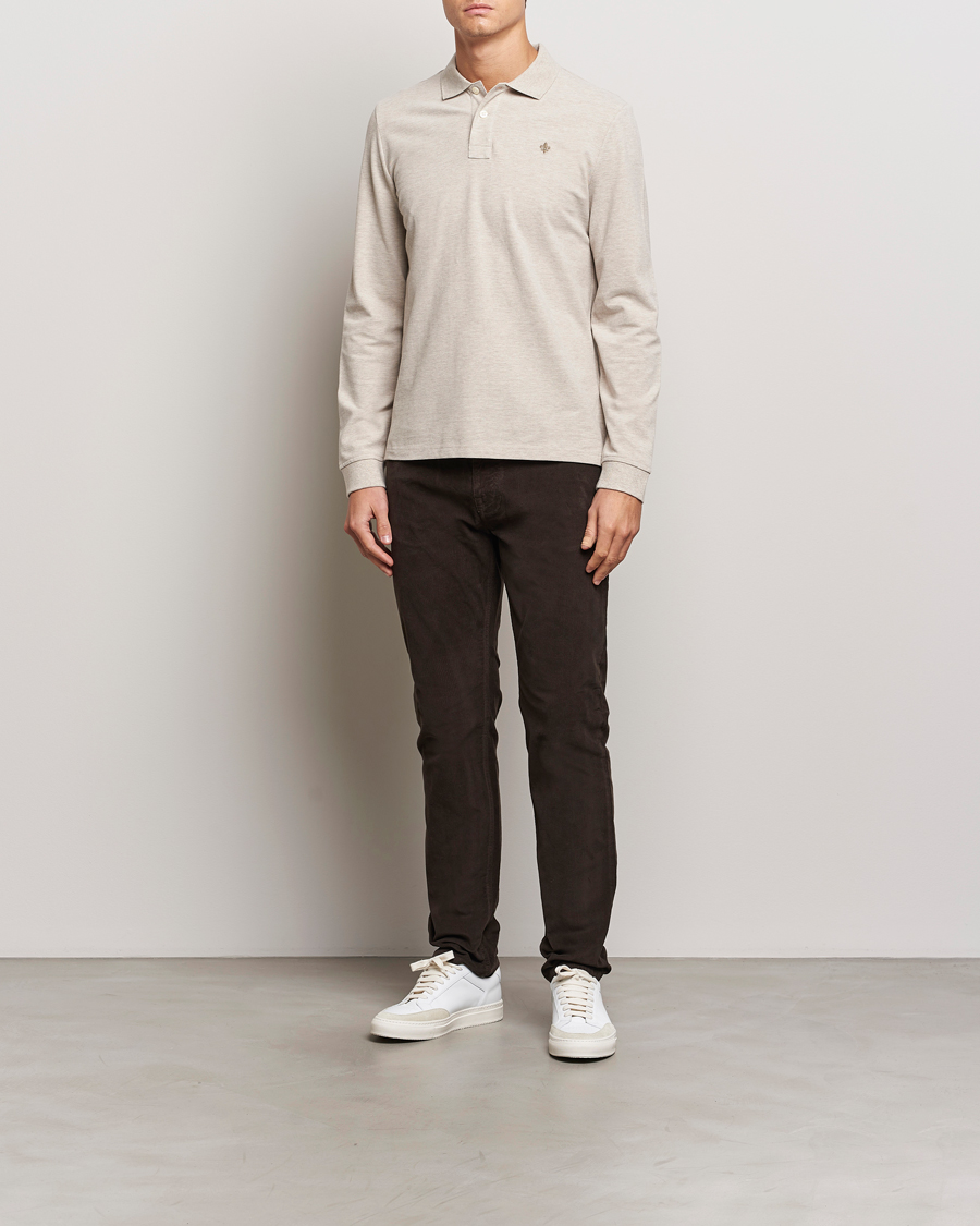 Men | Sweaters & Knitwear | Morris | Camden Long Sleeve Polo Khaki