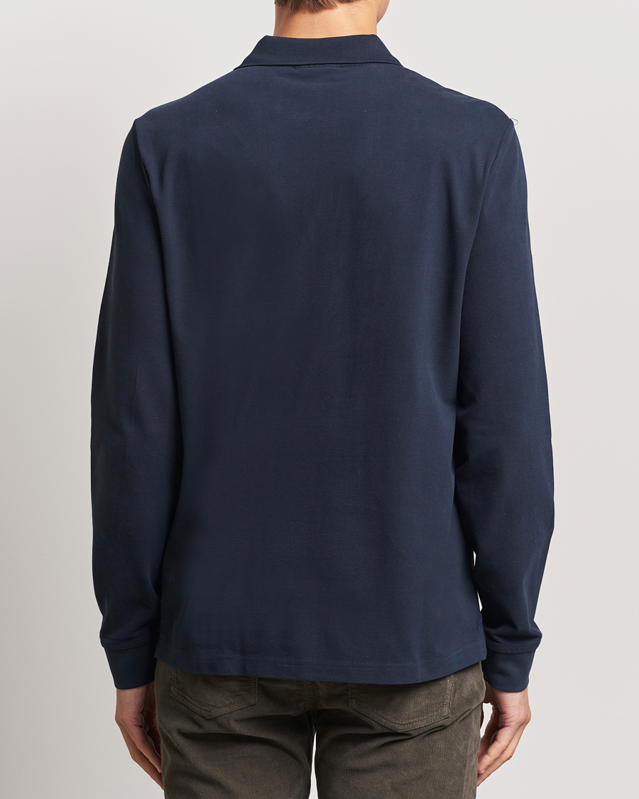 Men | Sweaters & Knitwear | Morris | Camden Long Sleeve Polo Blue