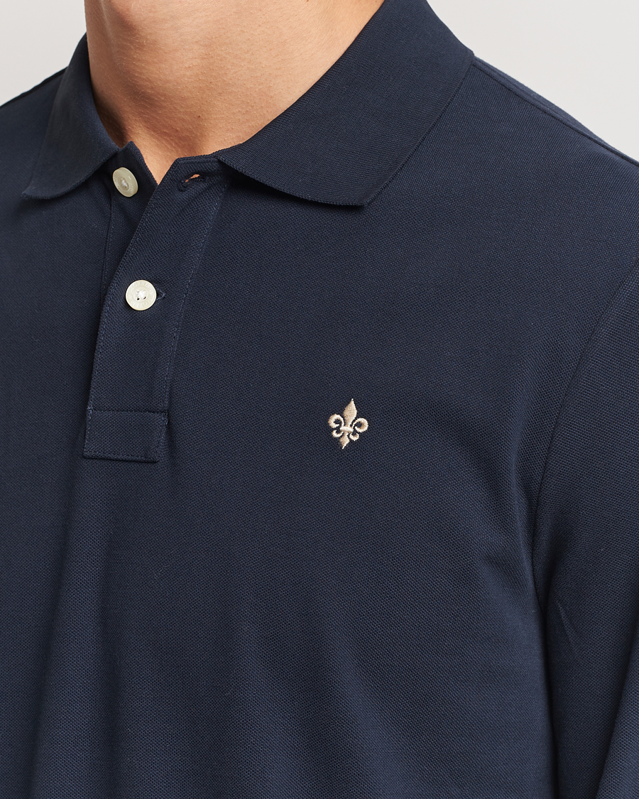 Men | Sweaters & Knitwear | Morris | Camden Long Sleeve Polo Blue