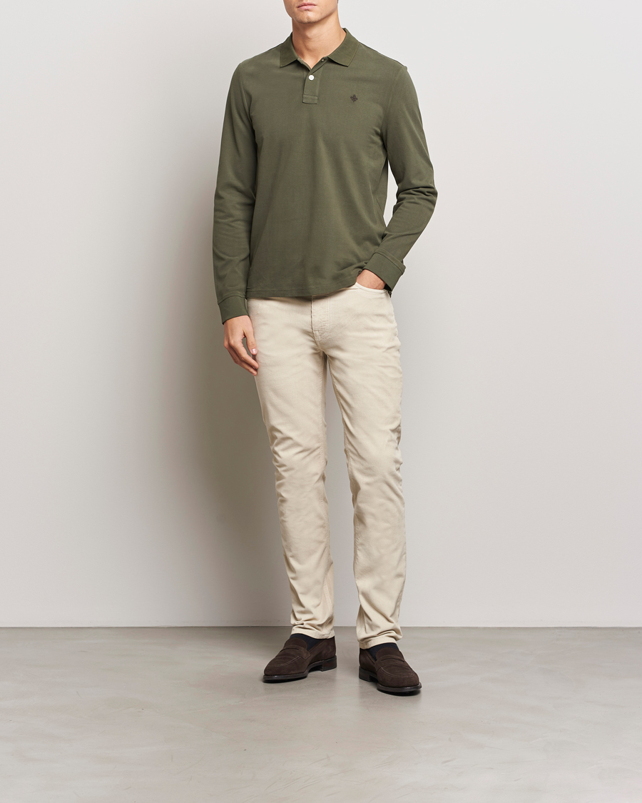 Men | Sweaters & Knitwear | Morris | Camden Long Sleeve Polo Olive