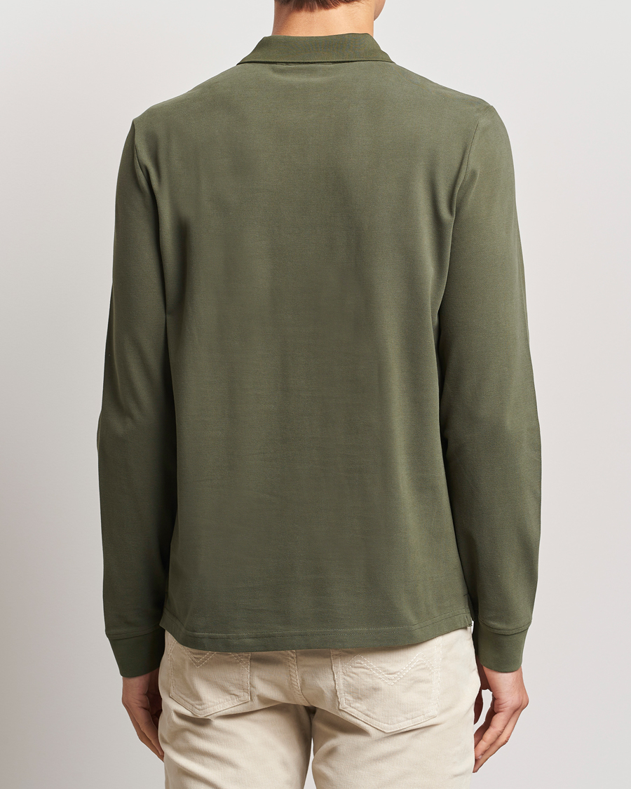 Men | Sweaters & Knitwear | Morris | Camden Long Sleeve Polo Olive