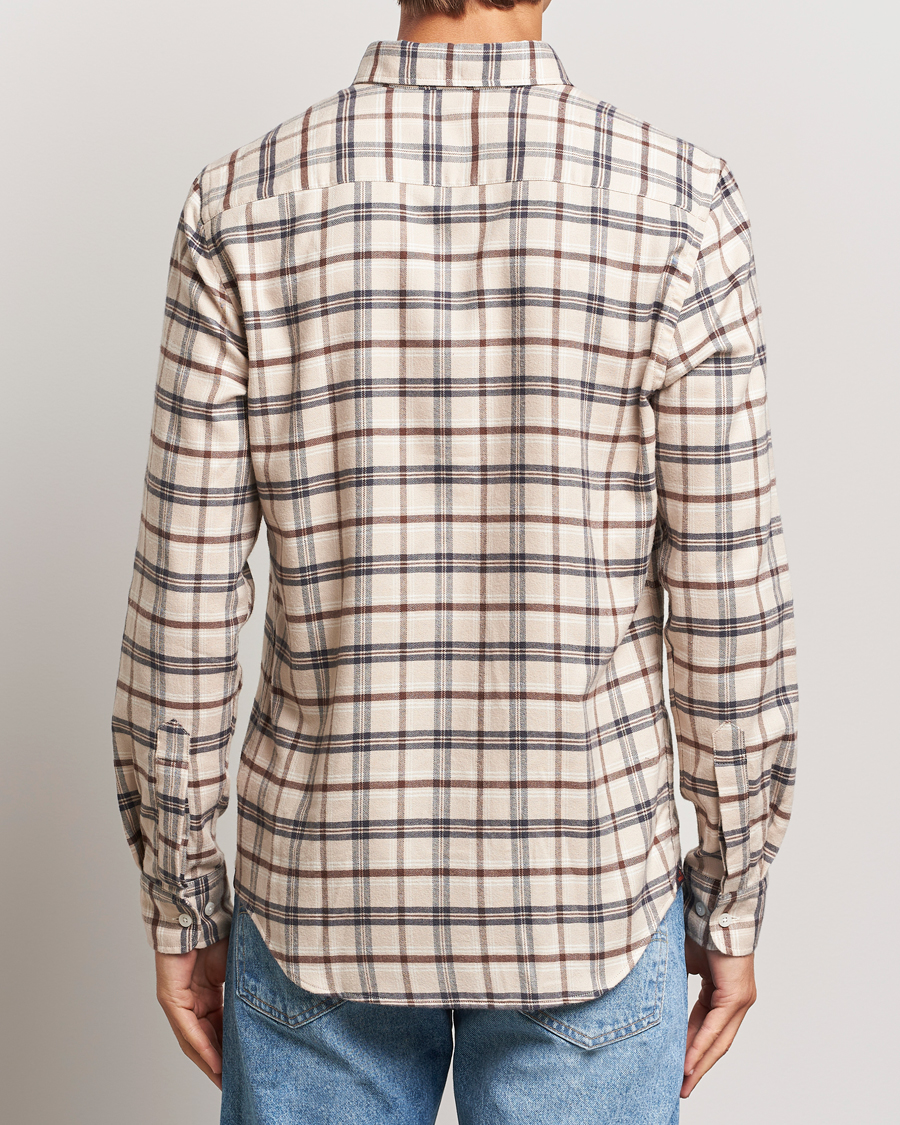 Men | Shirts | Morris | Soft Check Flannel Shirt Camel