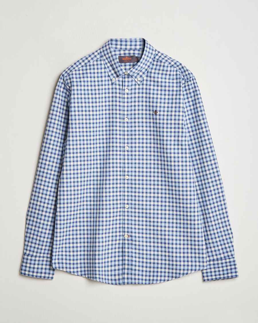Men | Shirts | Morris | Watts Check Flannel Shirt Blue