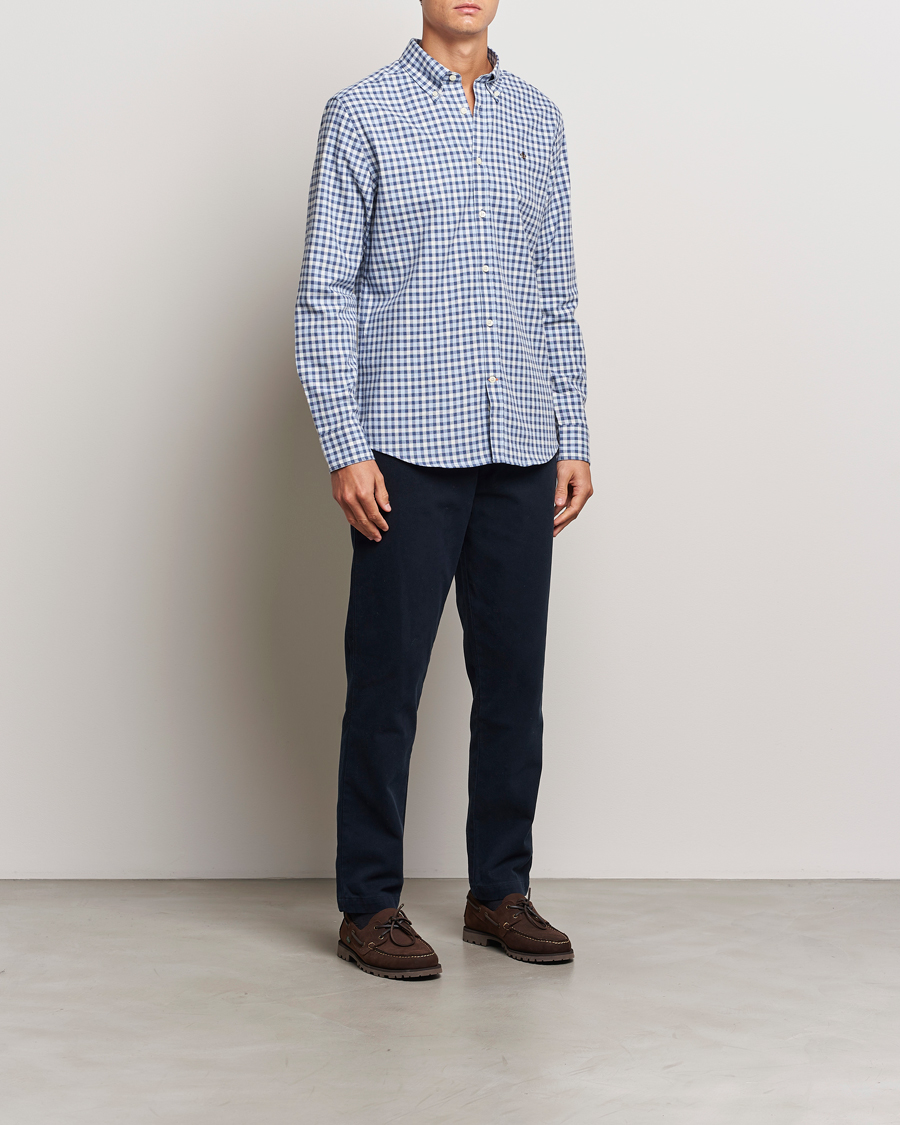 Men | Shirts | Morris | Watts Check Flannel Shirt Blue