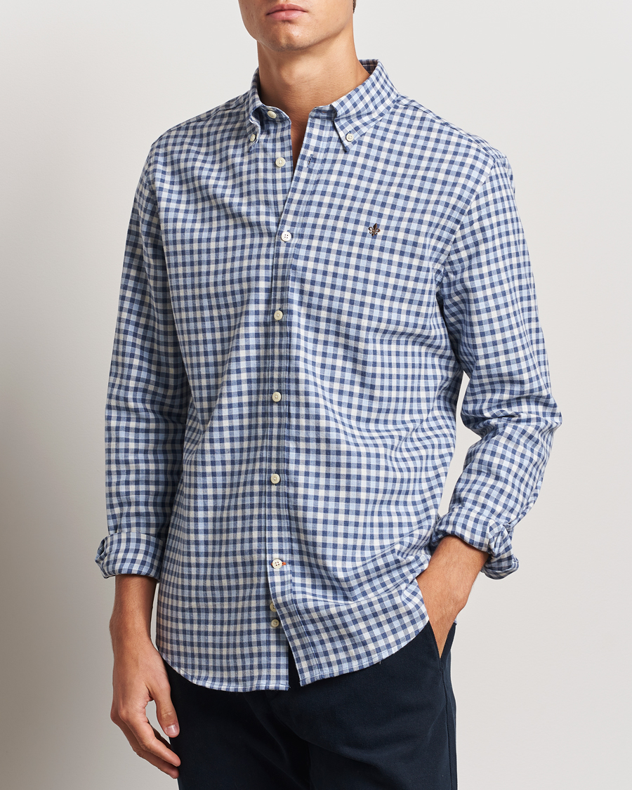 Men | Shirts | Morris | Watts Check Flannel Shirt Blue