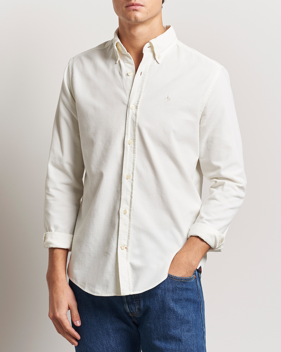 Men | Shirts | Morris | Douglas Corduroy Shirt Off White