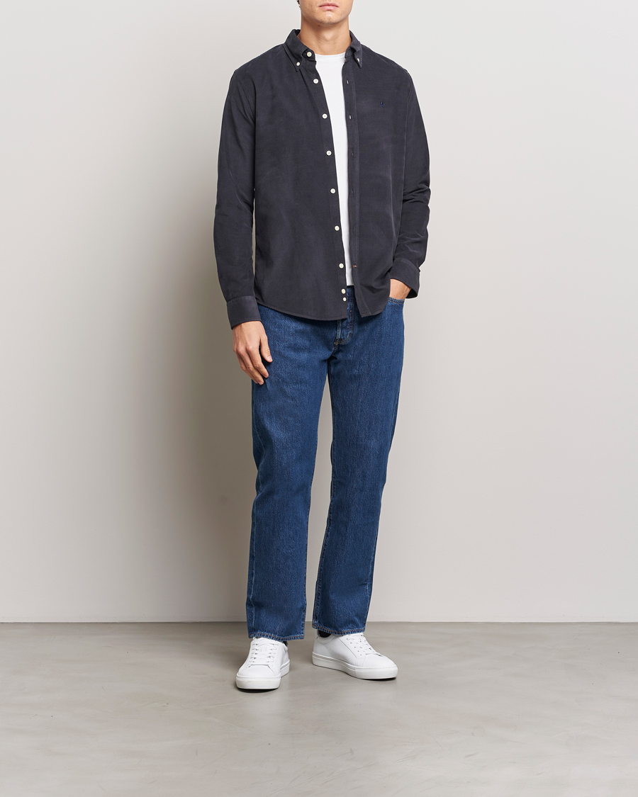 Men | Shirts | Morris | Douglas Corduroy Shirt Navy