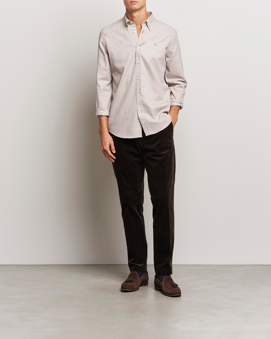 Men | Shirts | Morris | Watts Flannel Shirt Khaki