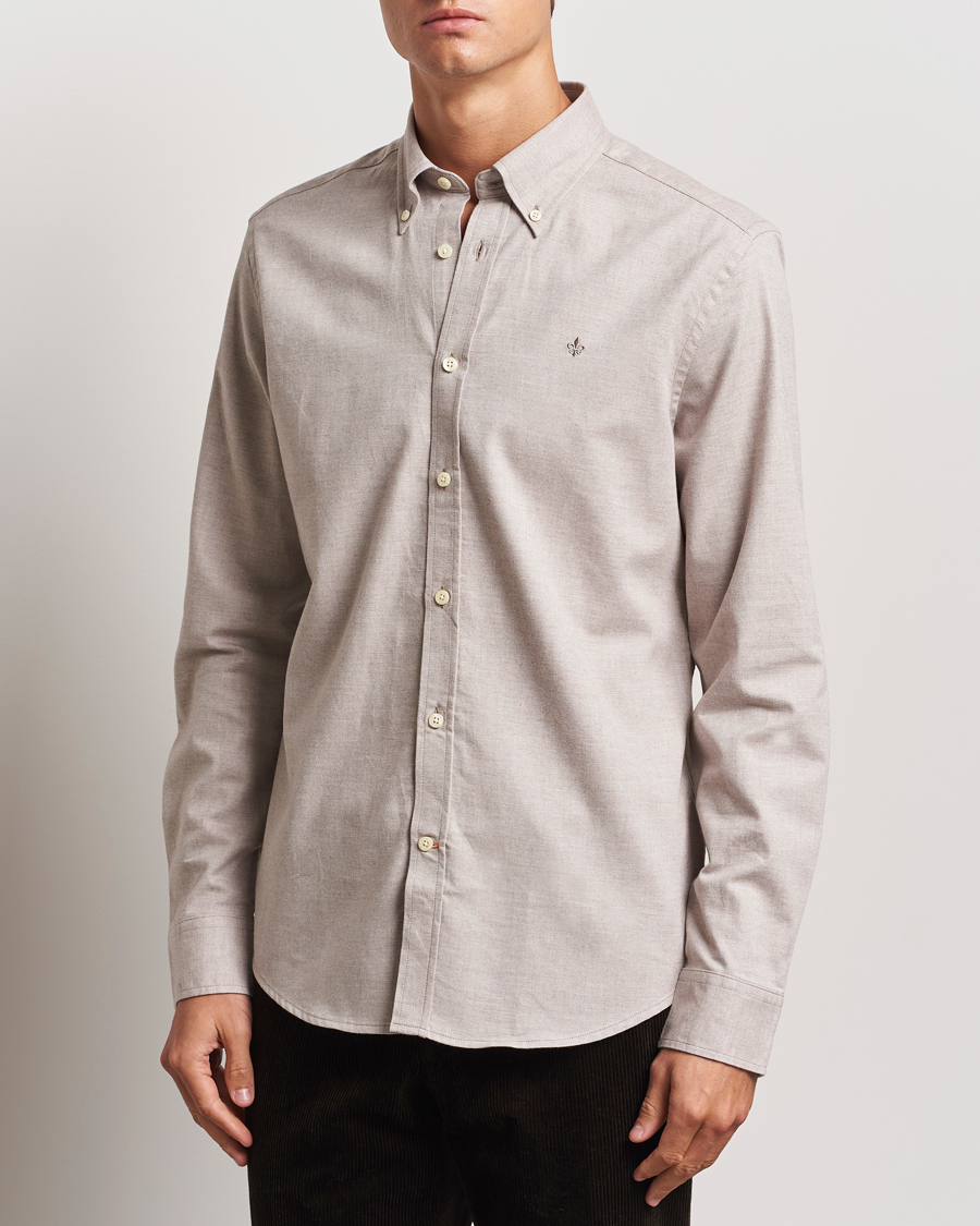 Men | Shirts | Morris | Watts Flannel Shirt Khaki