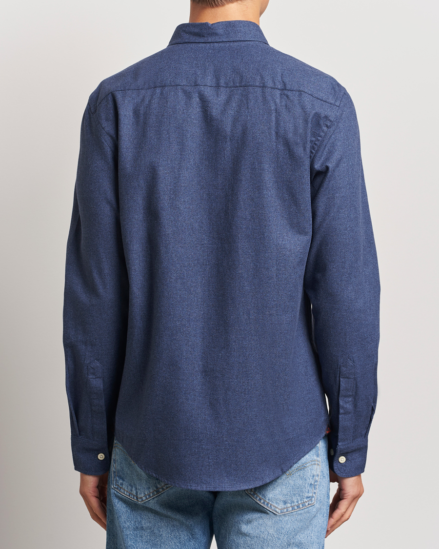 Men | Shirts | Morris | Watts Flannel Shirt Navy