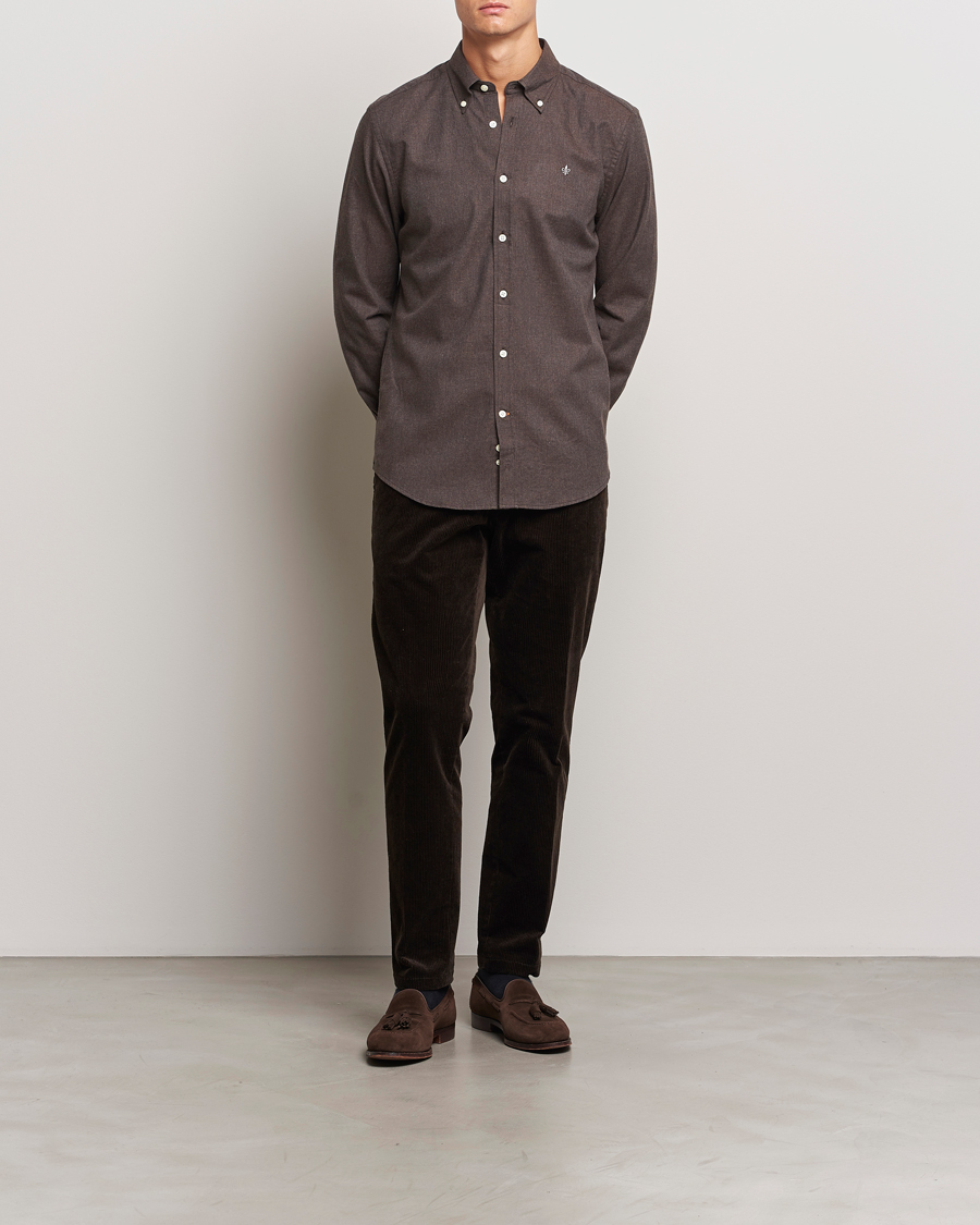Men | Shirts | Morris | Watts Flannel Shirt Brown