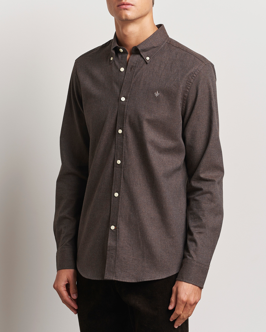 Men | Shirts | Morris | Watts Flannel Shirt Brown