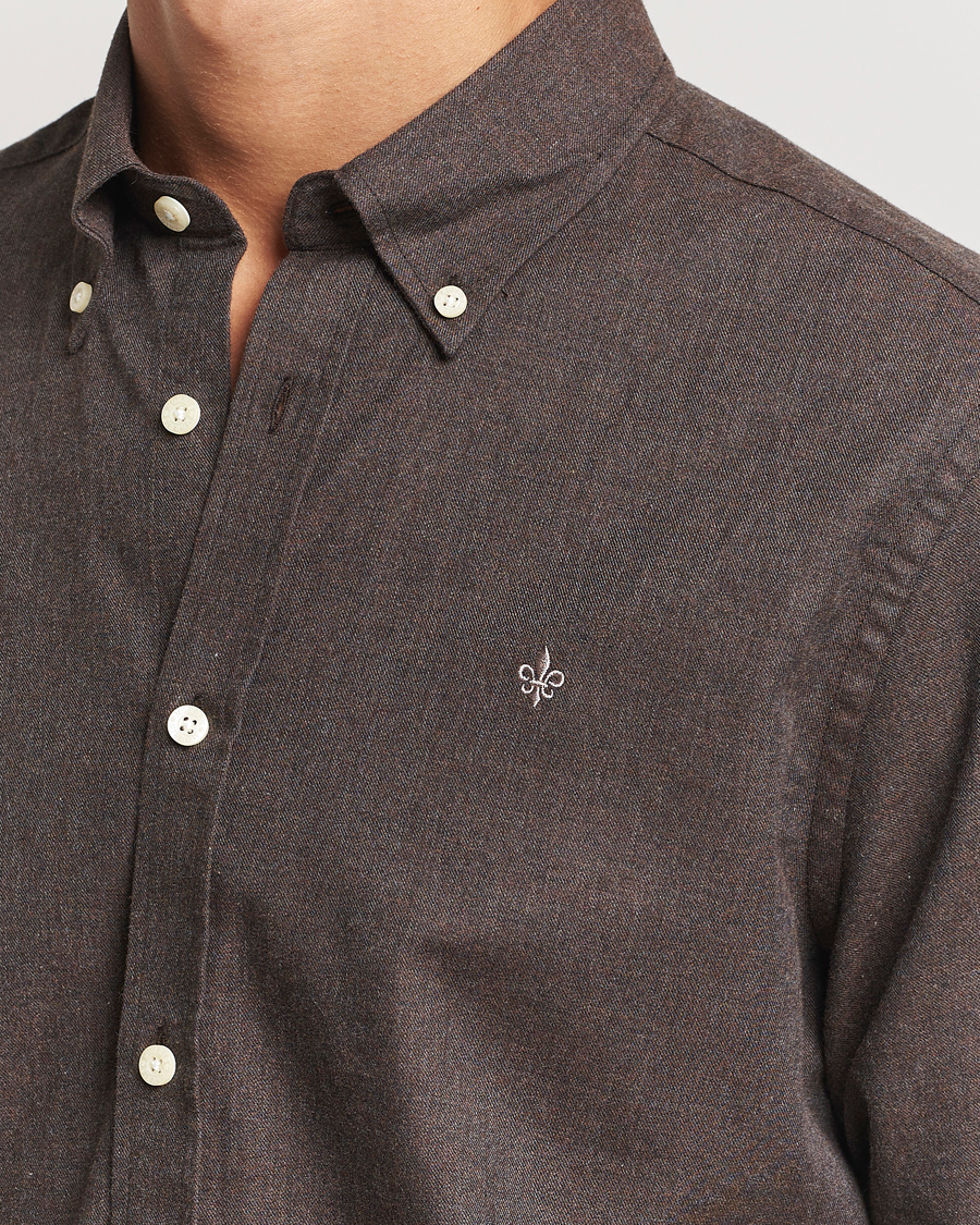 Men | Shirts | Morris | Watts Flannel Shirt Brown