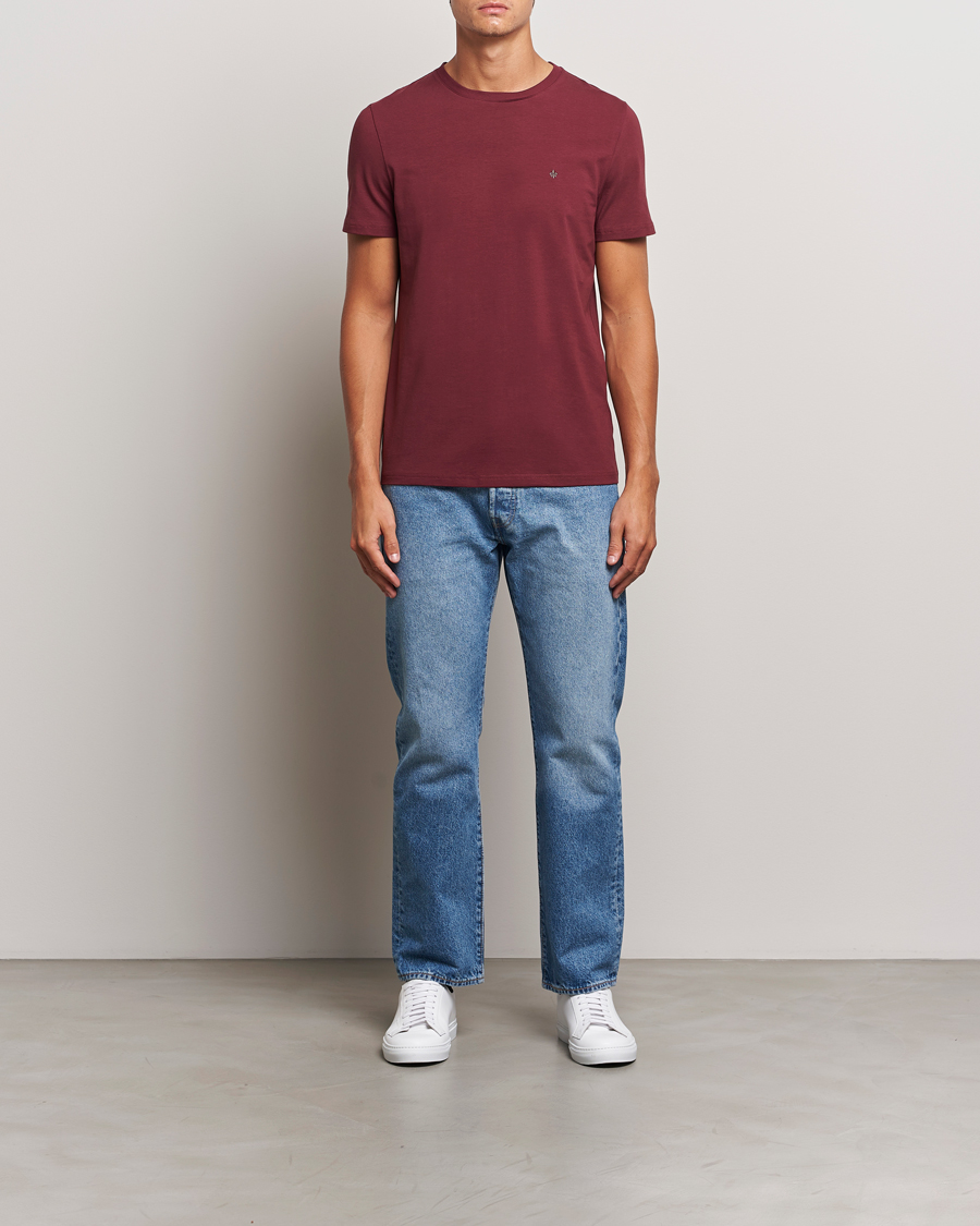 Men | T-Shirts | Morris | James Crew Neck Tee Wine Red