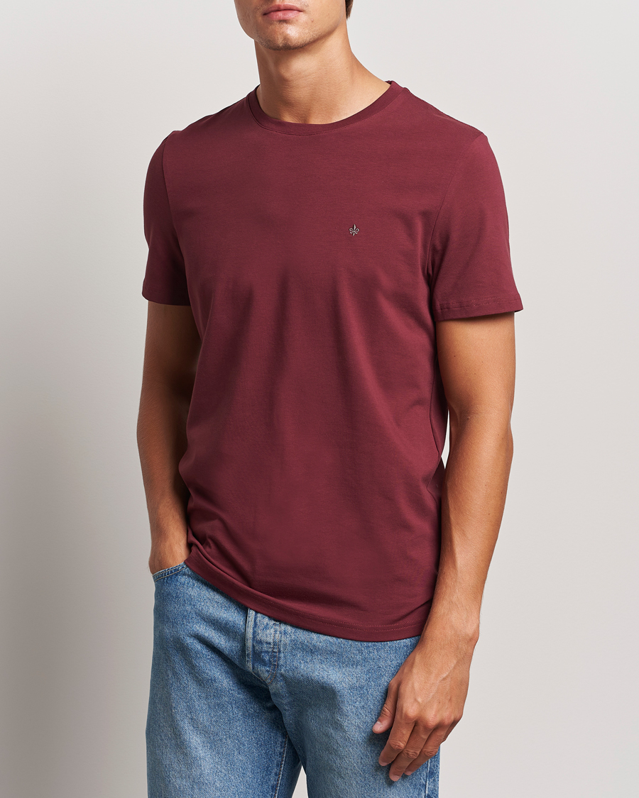 Men | T-Shirts | Morris | James Crew Neck Tee Wine Red