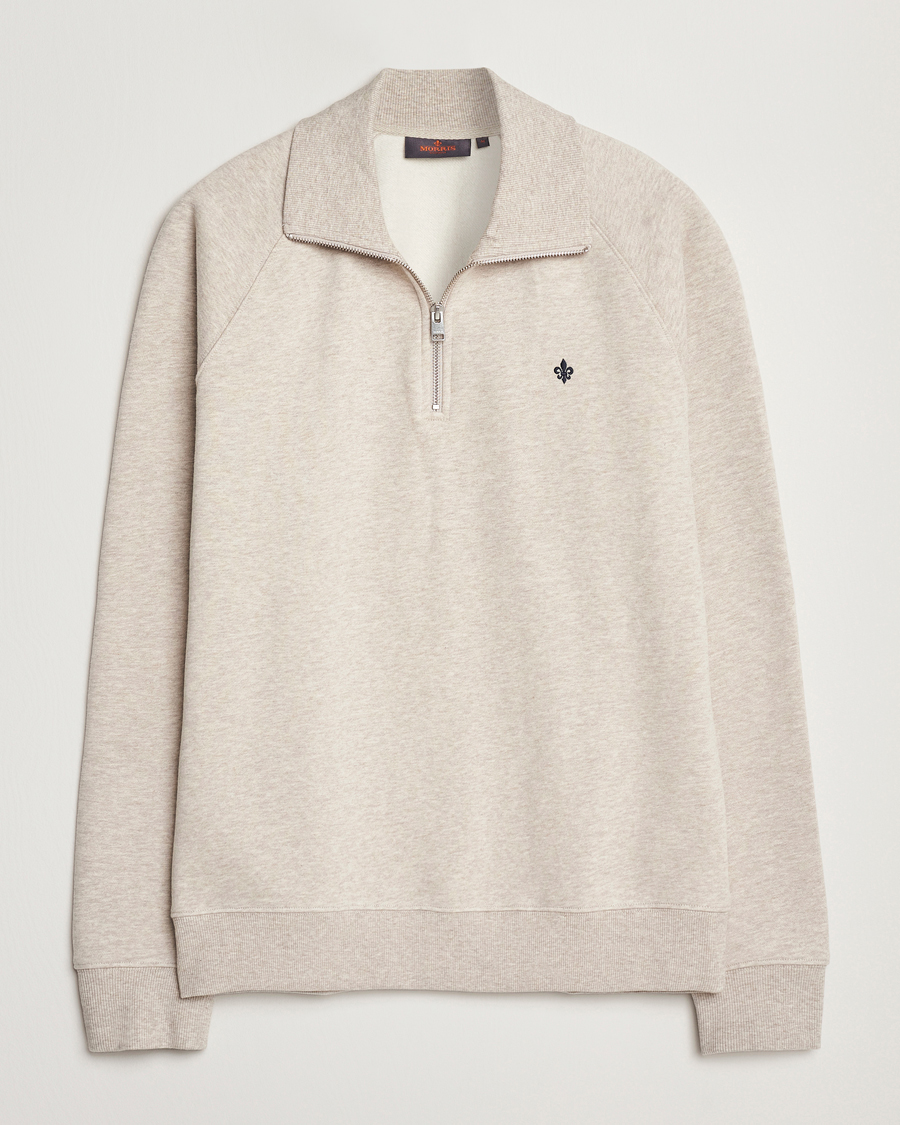 Men | Sweaters & Knitwear | Morris | Maryon Half Zip Sweatshirt Khaki