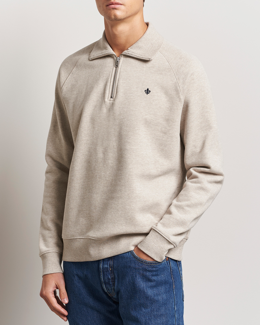 Men | Sweaters & Knitwear | Morris | Maryon Half Zip Sweatshirt Khaki