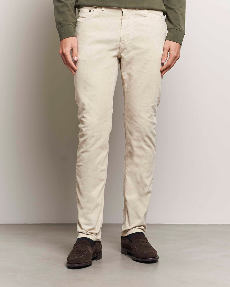 Men | Trousers | Morris | James Corduroy 5-Pocket Pant Off White