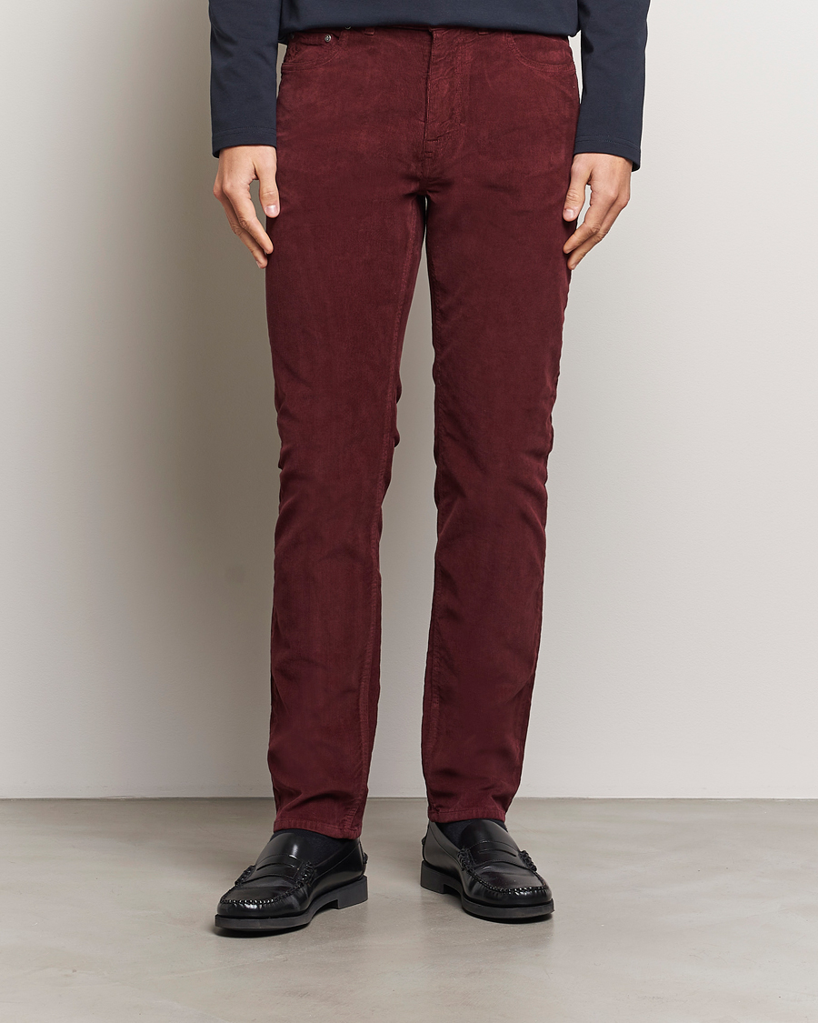 Men | Trousers | Morris | James Corduroy 5-Pocket Pant Wine Red