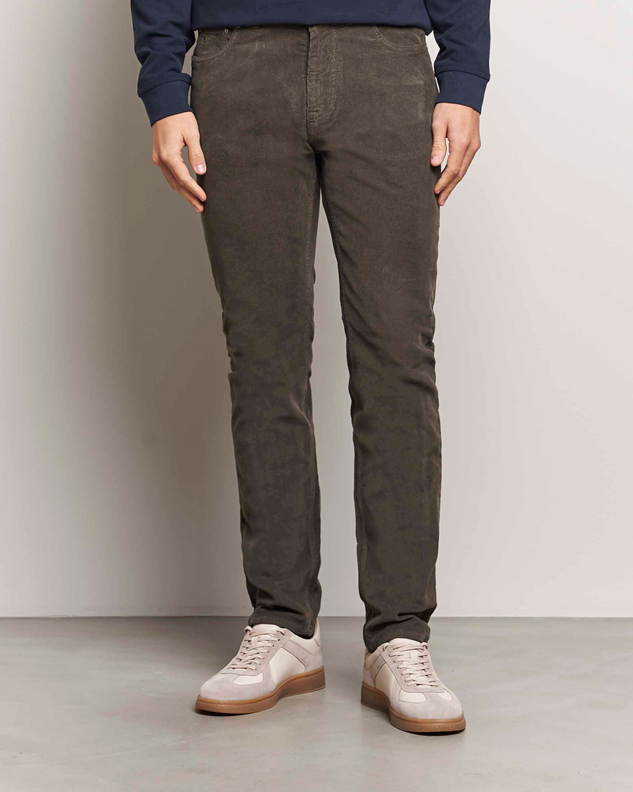 Men | Trousers | Morris | James Corduroy 5-Pocket Pant Olive