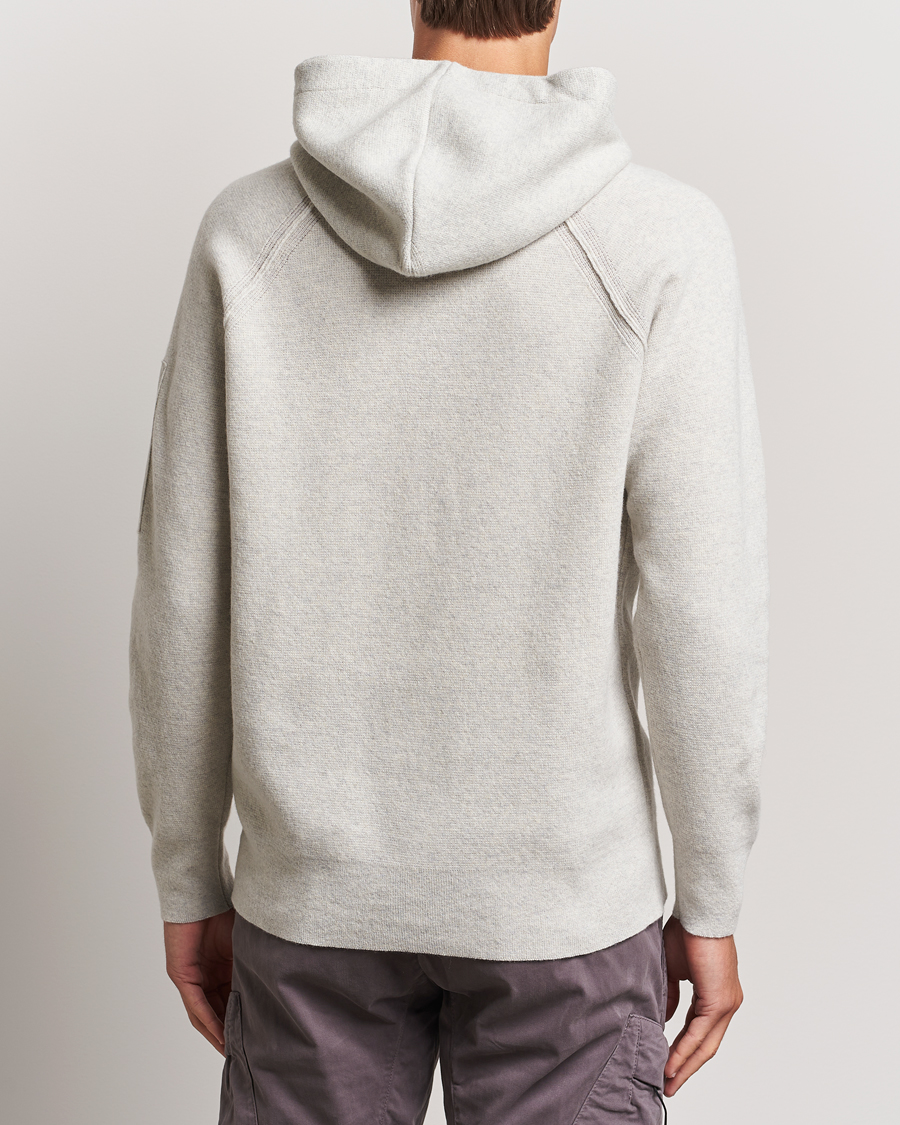 Men | Sweaters & Knitwear | C.P. Company | Lambswool Knitted Lens Hood Grey Melange