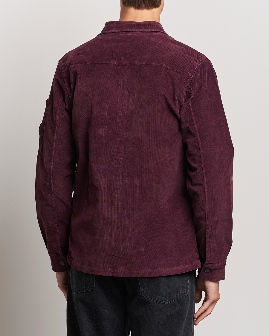 Men | Shirts | C.P. Company | Corduroy Lens Overshirt Burgundy