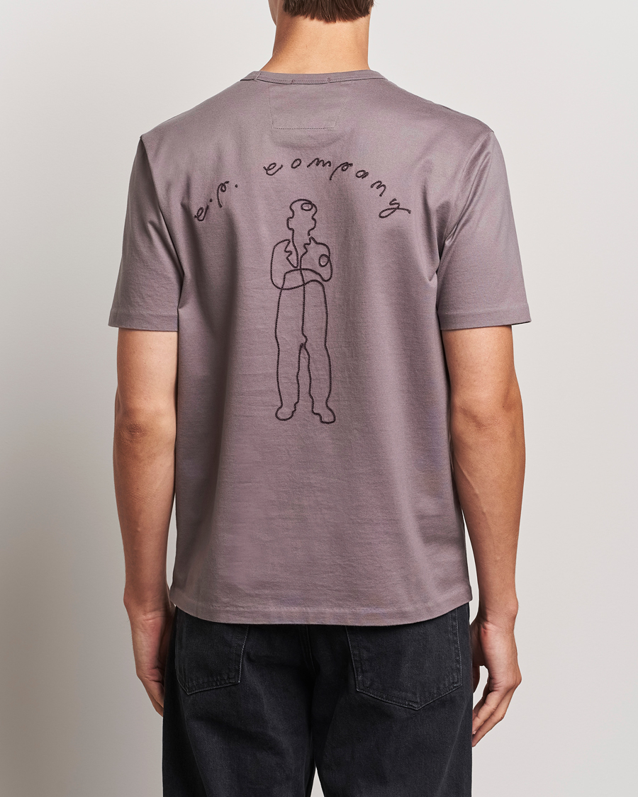 Men | T-Shirts | C.P. Company | Mercerized Jersey Twisted T-Shirt Washed Purple