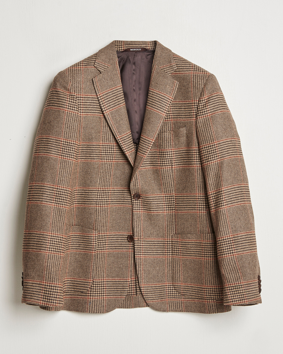 Men | Blazers | Morris Heritage | Prince of Wales Tweed Blazer Brown