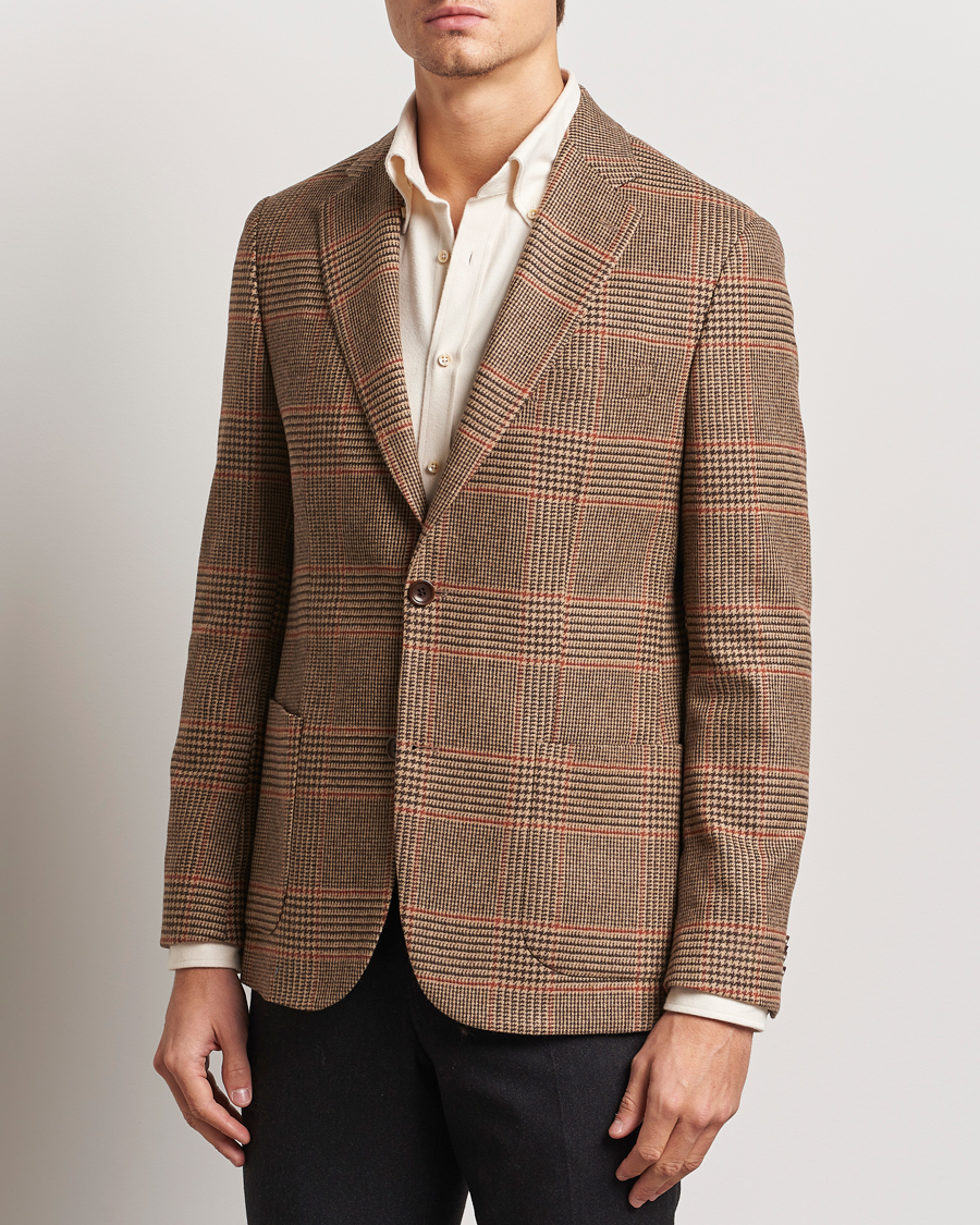 Men | Blazers | Morris Heritage | Prince of Wales Tweed Blazer Brown