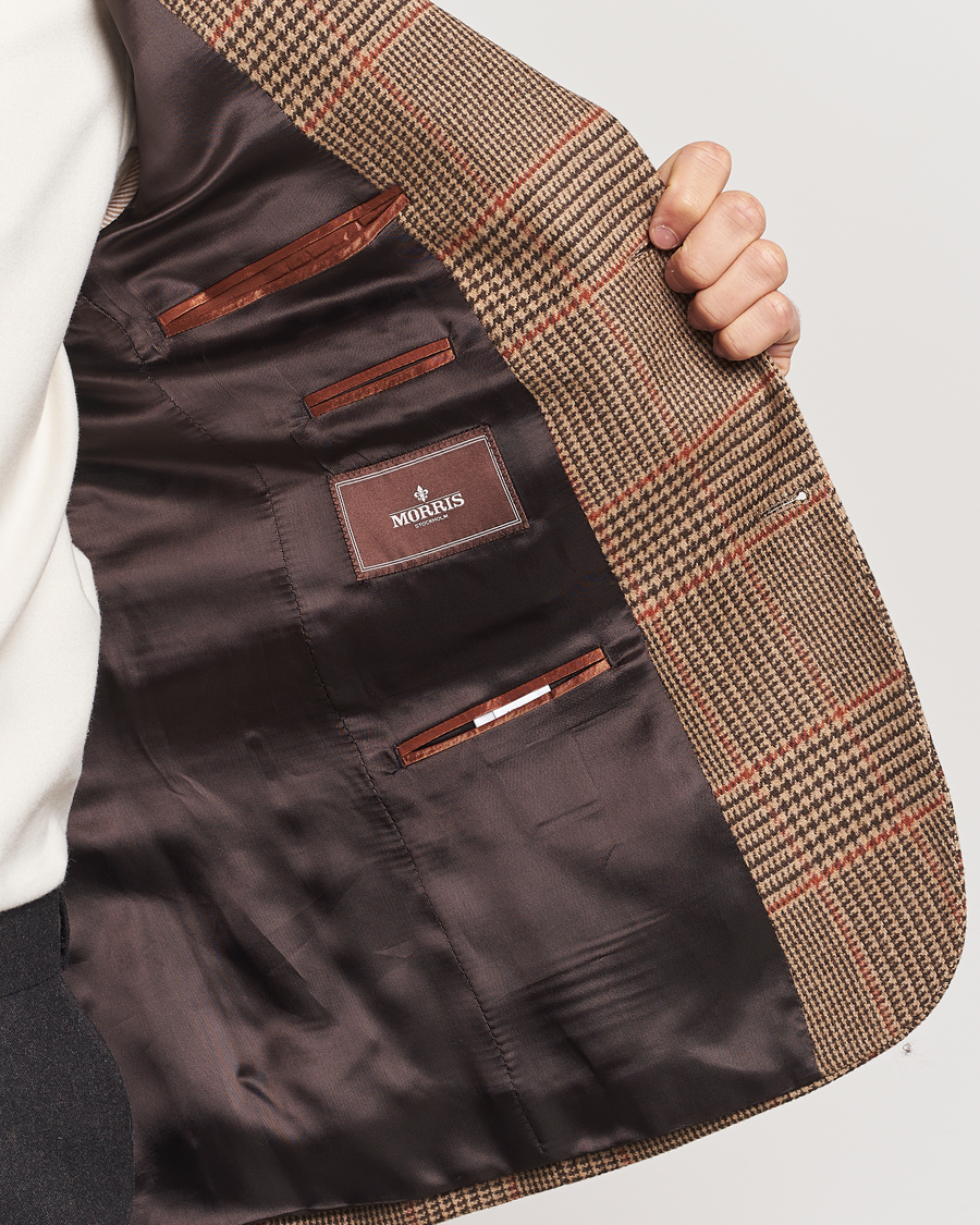 Men | Blazers | Morris Heritage | Prince of Wales Tweed Blazer Brown