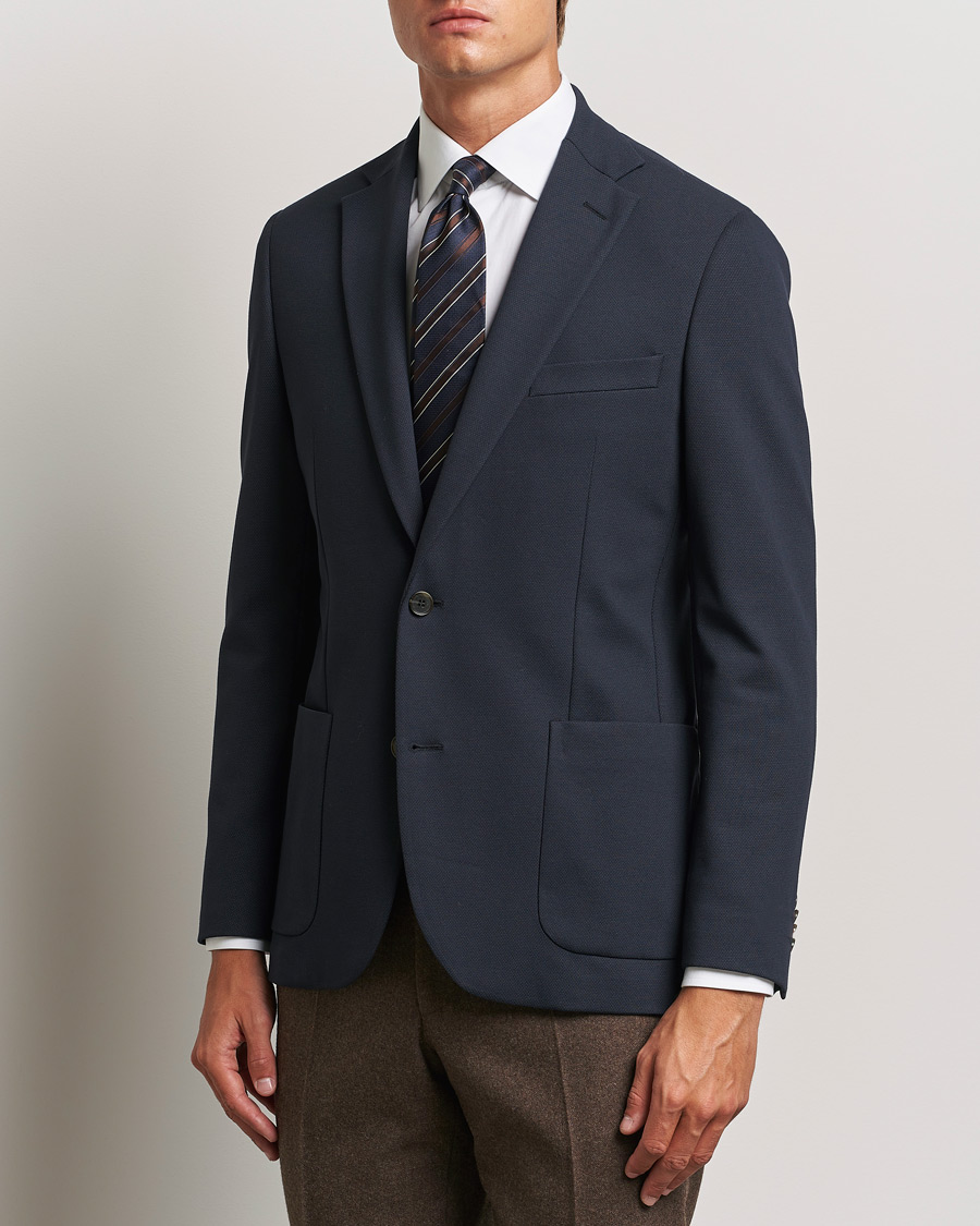 Men | Blazers | Morris Heritage | Soft Jersey Blazer Navy