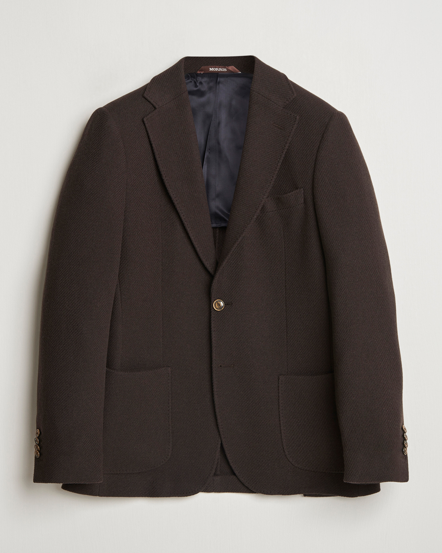 Men | Blazers | Morris Heritage | Soft Lambswool Blazer Brown